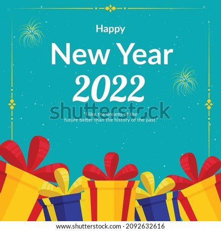 Happy new year banner design template.