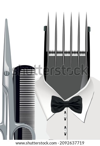 electric scissors razor and barber comb