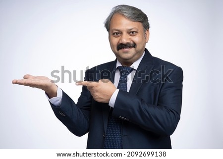 mature businessman on white background