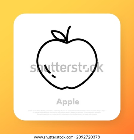 Apple line icon. Fruit icon. Vector line icon for Business and Advertising.