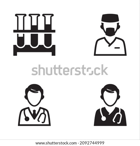 Medical Services And Healthcare Blcak Icon Set 1