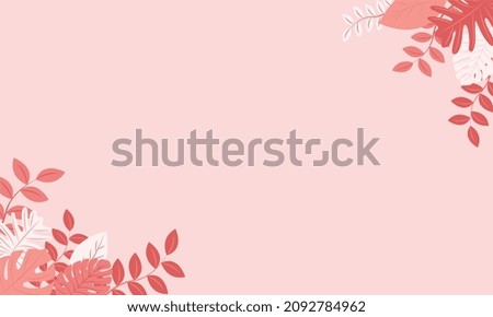 Pink Leaf Background Illustration Vector