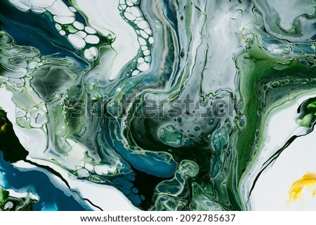 Green marble swirl background DIY flowing texture experimental art Royalty-Free Stock Photo #2092785637
