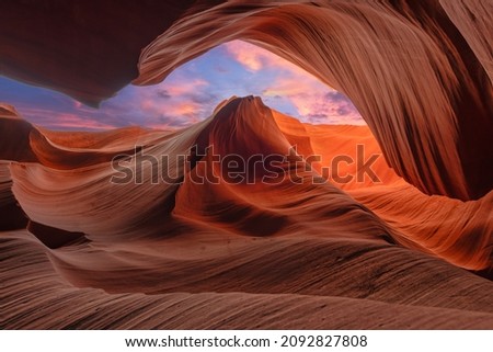 abstract background antelope canyon near Page Arizona USA Royalty-Free Stock Photo #2092827808