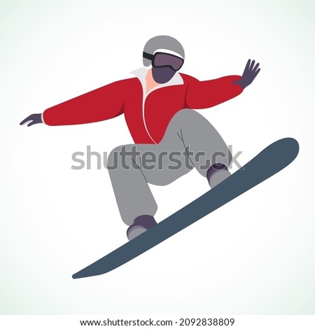 Snowboarding Winter Games - Stock Illustration as EPS 10 File