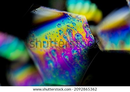 Graphic design type abstraction using different colors in macro	

