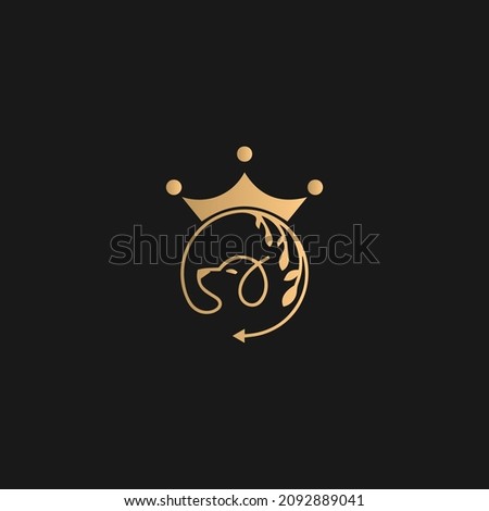 dog king vector, dog logo