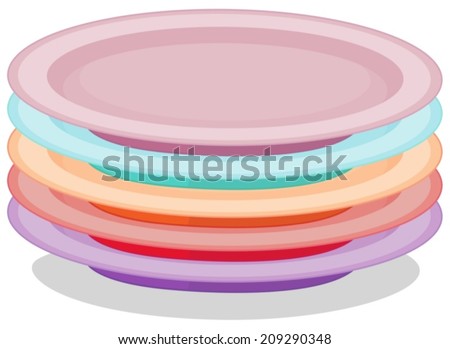Illustration of a stack of plates