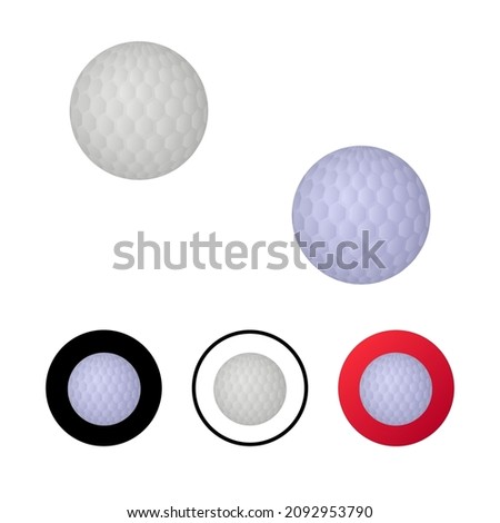 Abstract Golf Icon Illustration Flat Design