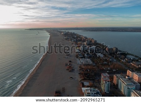 Mamaia resort - Romania seen from above in the morning