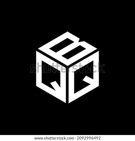 BQQ Unique abstract geometric vector love letter logo design.