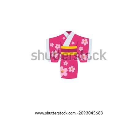 Kimono vector isolated icon. Emoji illustration. Japanese dress vector emoticon Royalty-Free Stock Photo #2093045683
