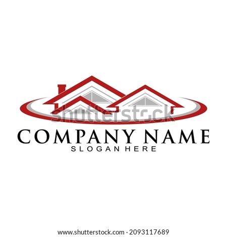 Home property illustration vector logo