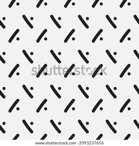 Seamless   vector pattern. Abstract geometric memphis background. Monochrome  stylish texture.