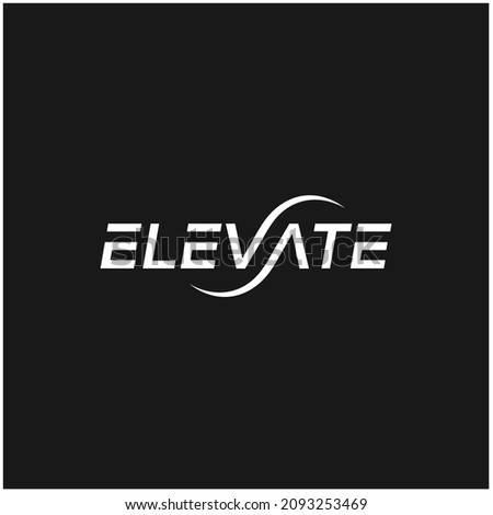 Typographic Text Font Elevate, logo design inspiration. Royalty-Free Stock Photo #2093253469