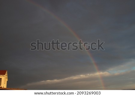 A beautiful rainbow in a great desert