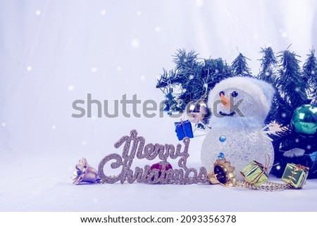 snowman on a white background