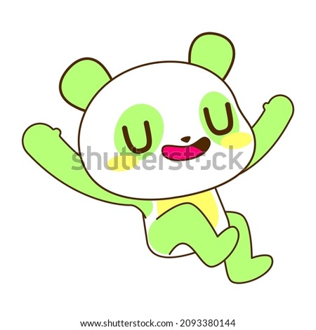 cute little panda vector illustration