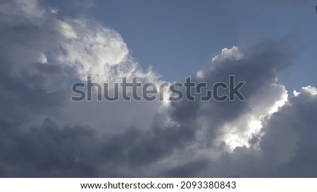 background white clouds on blue sky