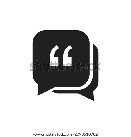 Chat bubble quotes icon design vector illustration