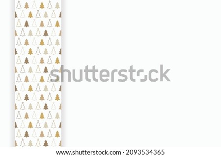 Christmas background with Xmas trees and copyspace. Vector 