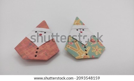 Paper Crafts Santa Claus origami Xmas Decoration Thumbnail For Social Media Post cover