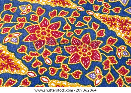 Patterns of traditional malaysian dress with batik texture suitable for background