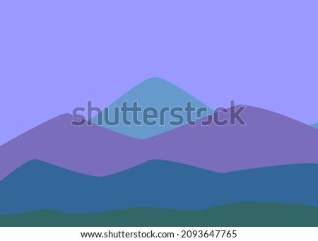 Mountains vector landscape background panorama