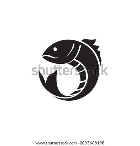 simple vector drawing of fish 