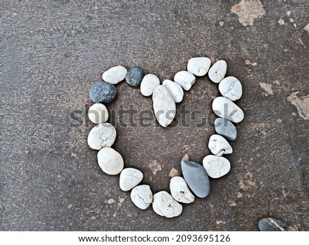 Love Heart Shaped Stone on Valentine's Day