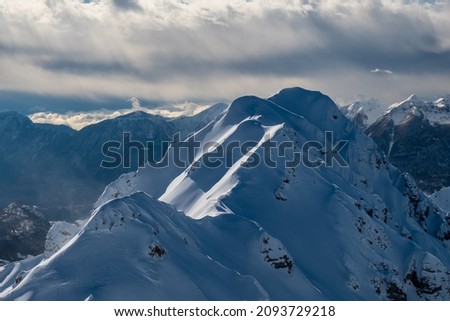 On Mount Zoncolan, Carnic alps after a big snowfall. Udine province, Friuli-Venezia Giulia region, Italy