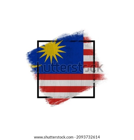 World countries. Frame in colors of national flag. Malaysia