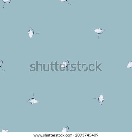Stingray seamless pattern with scandinavian style. Underwater animals background. Vector illustration for children funny textile prints, fabric, banners, backdrops and wallpapers.
