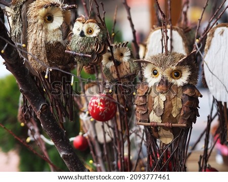 Handmade Owl is on Tree for New Year