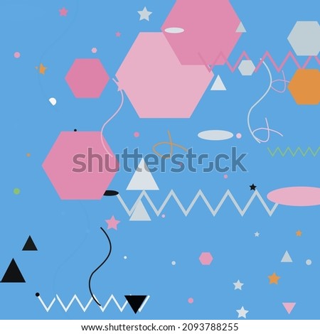 Calm Lines Shadows Black Grey Geometrical Art Illustration. Polygon Green Silver Pastel Modern Hipster Background. Blue Pink Oval Zigzag Vector Design Pic. Triangle Orange Chaos Modern Art Pattern.