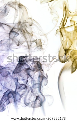 smoke abstract on a white 