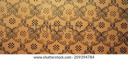 Vintage brown damask seamless pattern background