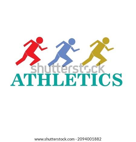 athletics vector minimalist icon or image or clip art