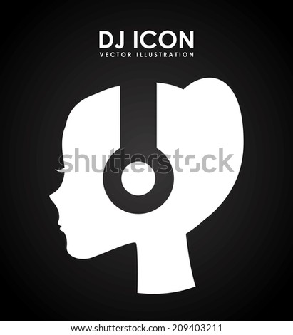 music icon over black background vector illustration