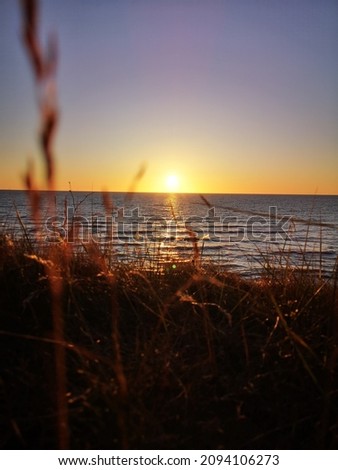 Beautiful Sunset by Sandy  Sea Beach