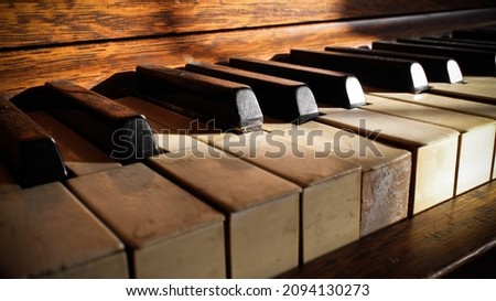 Close-up of a piano in USA