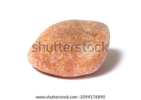 natural stone with shadow isolated on white background. sea pebbles. High quality photo