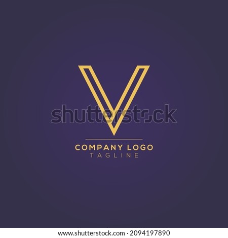 Abstract letter V logo design. Creative, Premium Minimal emblem design template. Graphic Alphabet Symbol for Corporate.