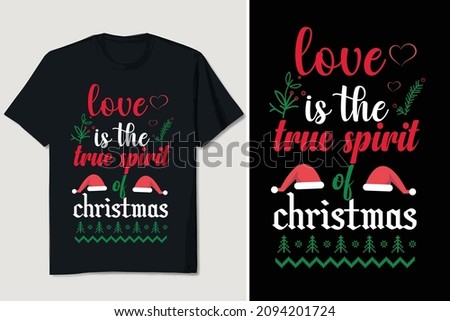 Christmas T-shirt Design Editable Vector

