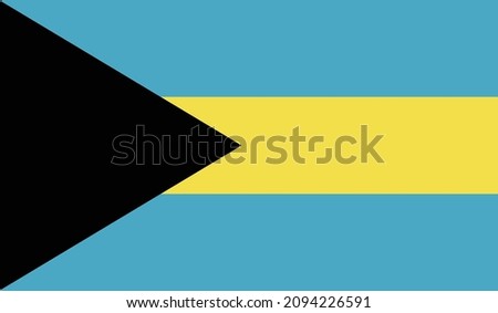 Bahamas vector flag isolated on background