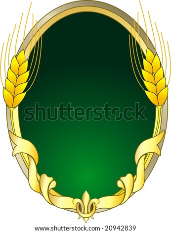 vector illustration of grain and banner