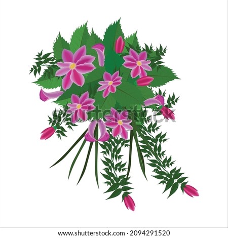 vector realistic detailed flower design, and decoration.