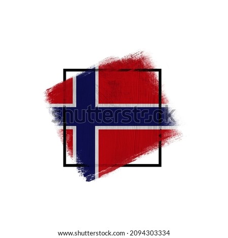 World countries. Frame in colors of national flag. Norway
