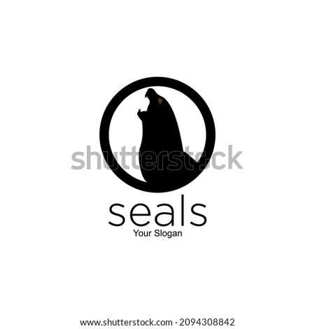 seals logo vector emblem template,with full circle