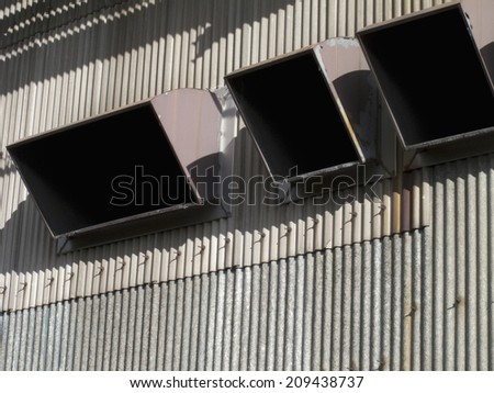 Ventilation duct of factory